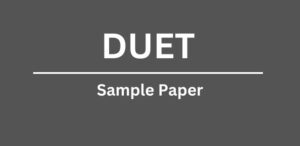 DUET Sample Paper