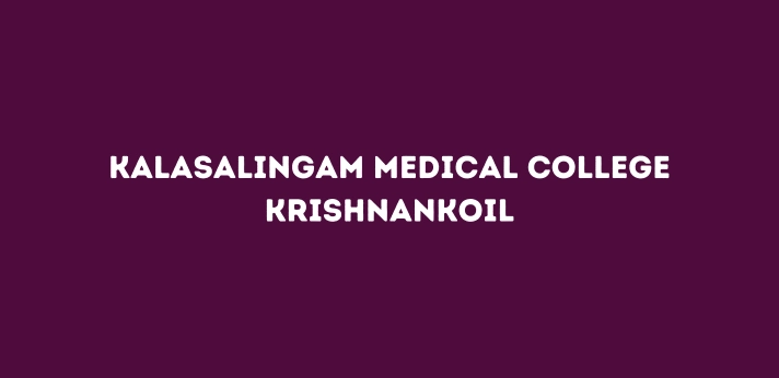 Kalasalingam Medical College Krishnankoil