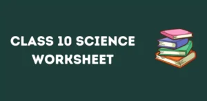 Class 10 Science Worksheet