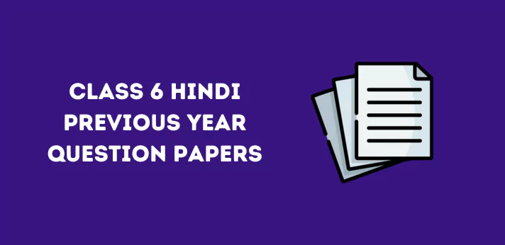 Class 6 Hindi Previous Year Question Papers
