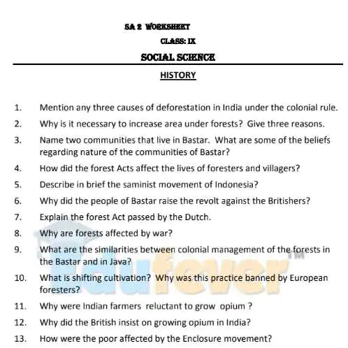 Class-9-Social-Science-Worksheets