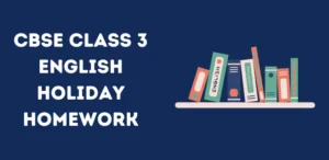 CBSE Class 3 English Holiday Homework