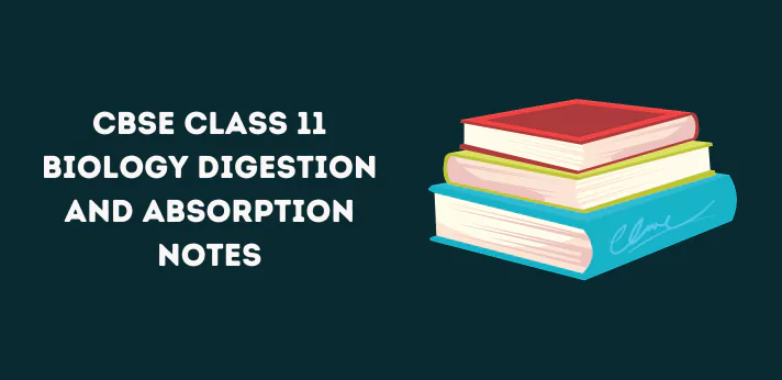 CBSE Class 11 Biology Digestion and Absorption Notes