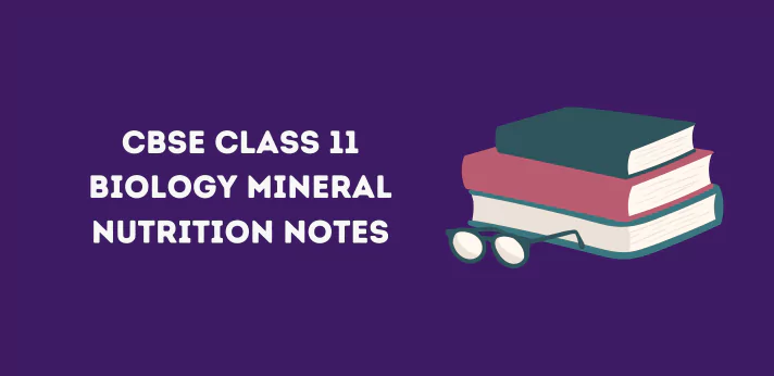 CBSE Class 11 Biology Mineral Nutrition Notes