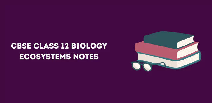 CBSE Class 12 Biology Ecosystems Notes