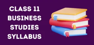 CBSE Class 11 Business Studies Syllabus
