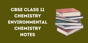 Class 11 Environmental Chemistry Notes