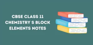 Class 11 S Block Elements Notes