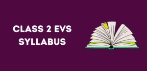 CBSE Class 2 EVS Syllabus