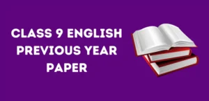 Class 9 English Previous Year Paper