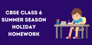 Class 6 Summer Season Holiday Homework