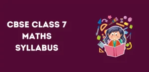 CBSE Class 7 Maths Syllabus