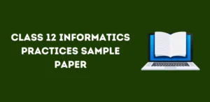 CBSE Class 12 Informatics Practices Sample Paper