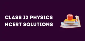 Class 12 Physics NCERT Solutions