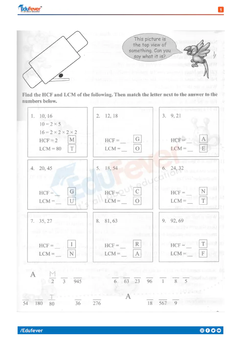 Class 5 Mathematics Printable Worksheet