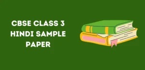 CBSE Class 3 Hindi Sample Paper