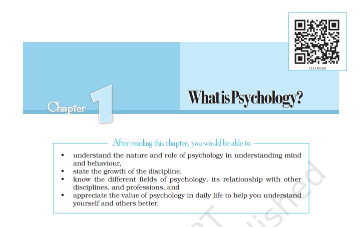 Class 11 Psychology Book